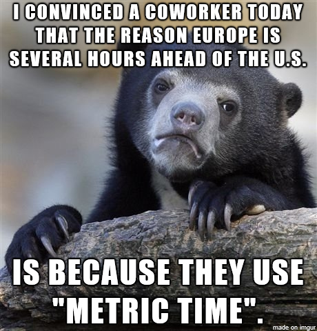 Metric time - meme