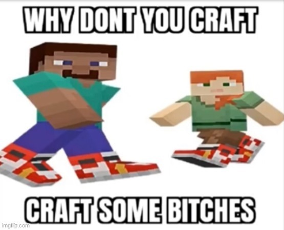No bitches Minecraft edition - meme