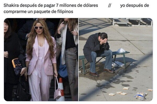Shakira ha pagado 7 millones a hacienda en España - meme