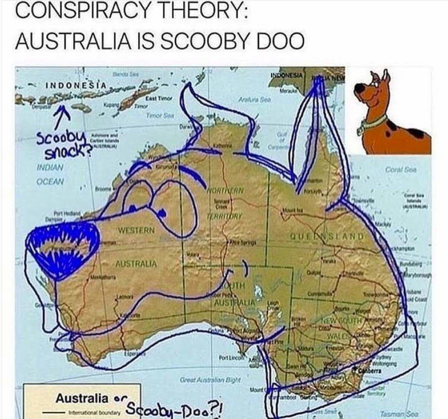 Austalia is Scobby Doo - meme