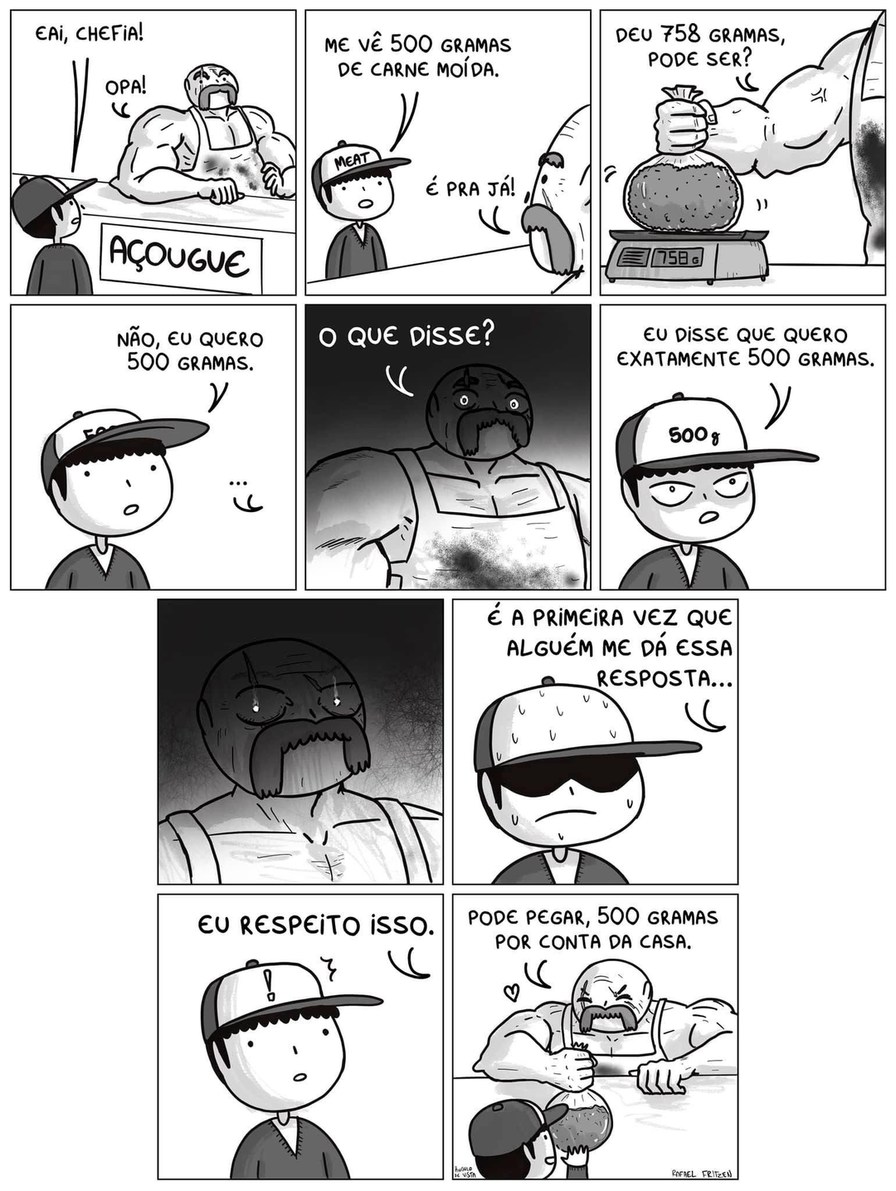 Açougueiro ou barbeiro, qual tem mais aura? - meme