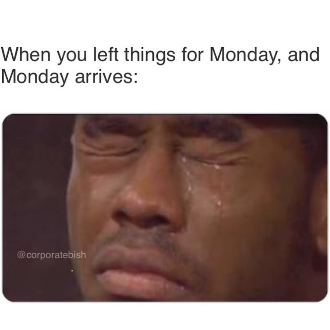 Monday crying - meme