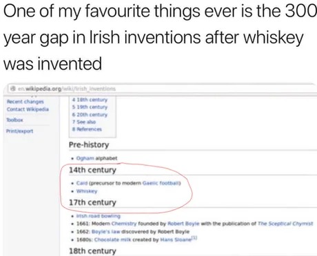 After the invention of whiskey - meme