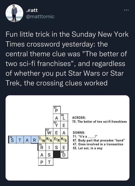 Star War > Star Trek - meme