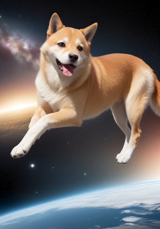 Doge in the space - meme