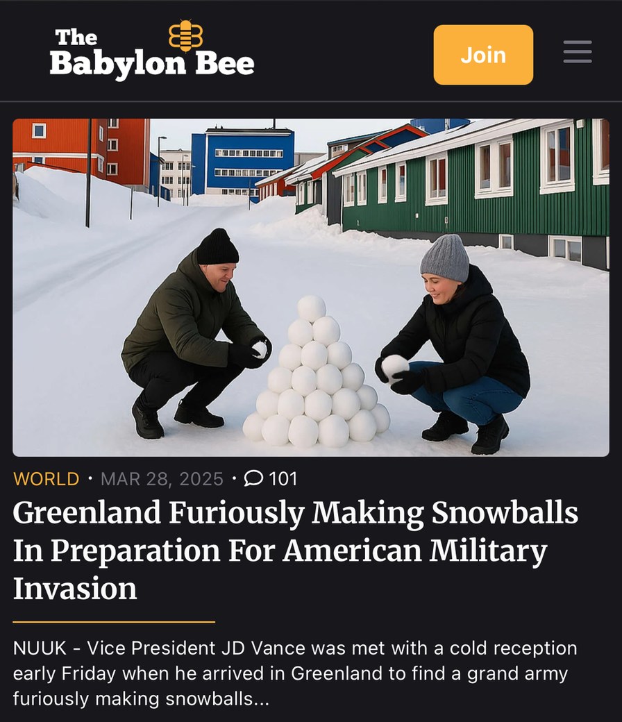 The Babylon Bee is a national treasure - meme