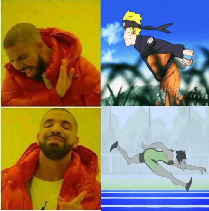 Correr como Naruto nah - meme