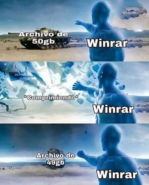 El poder de Winrar - meme