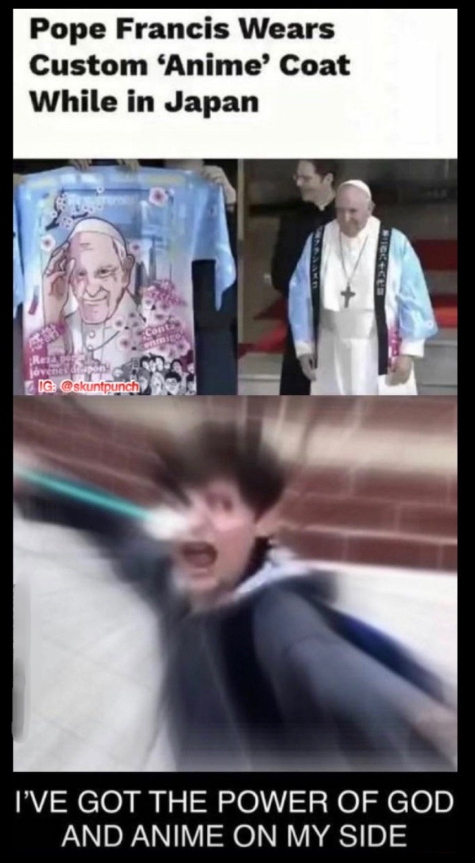 anime pope - meme