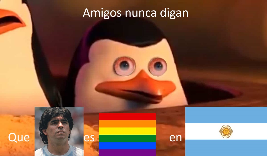 nunca digan diego es gay en argentina - meme
