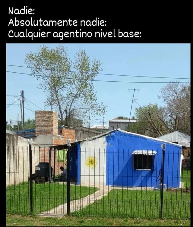 la fachada con bandera de argentina - meme