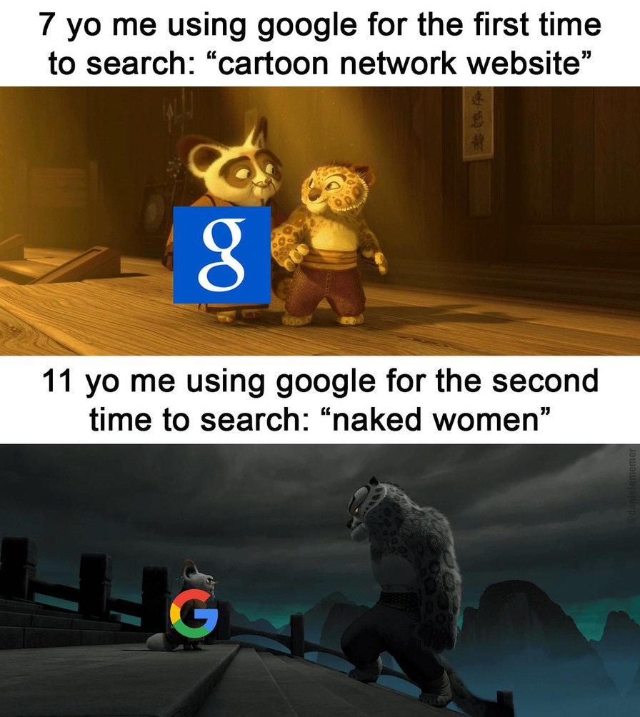 Me at 7: cartoonnetwork.com Me at 11: naked ladies - meme