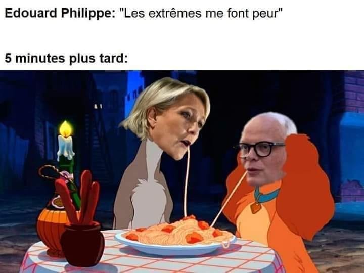 Les repas secrets RN macronistes - meme