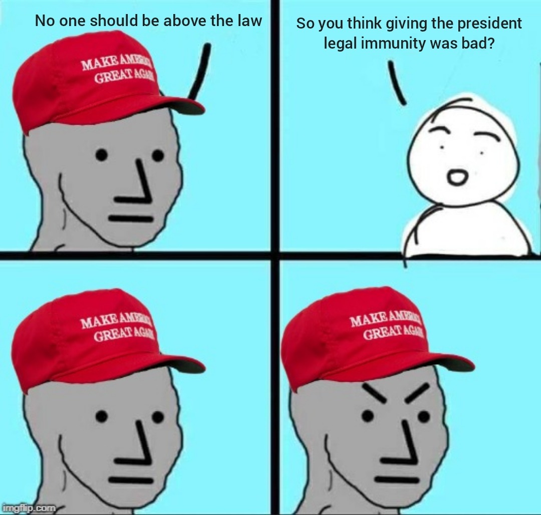Immunity for me, not for thee - meme