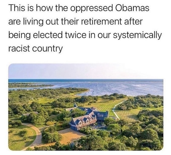 Oppressed Obamas in a racist country - meme