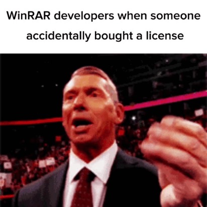 WinRAR stonking - meme