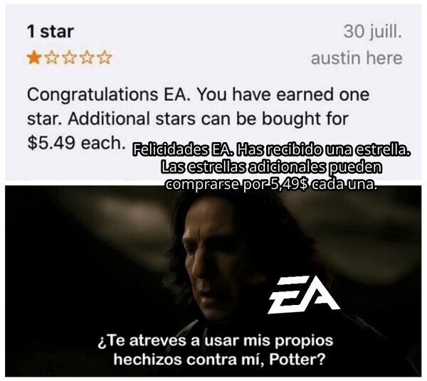Valoración a EA sports - meme