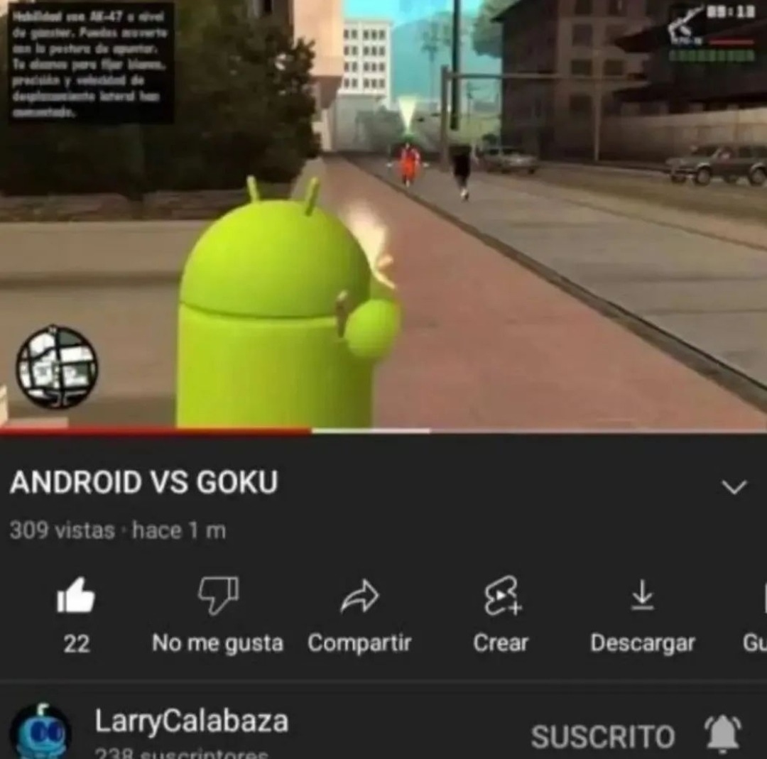 Android VS Goku - meme