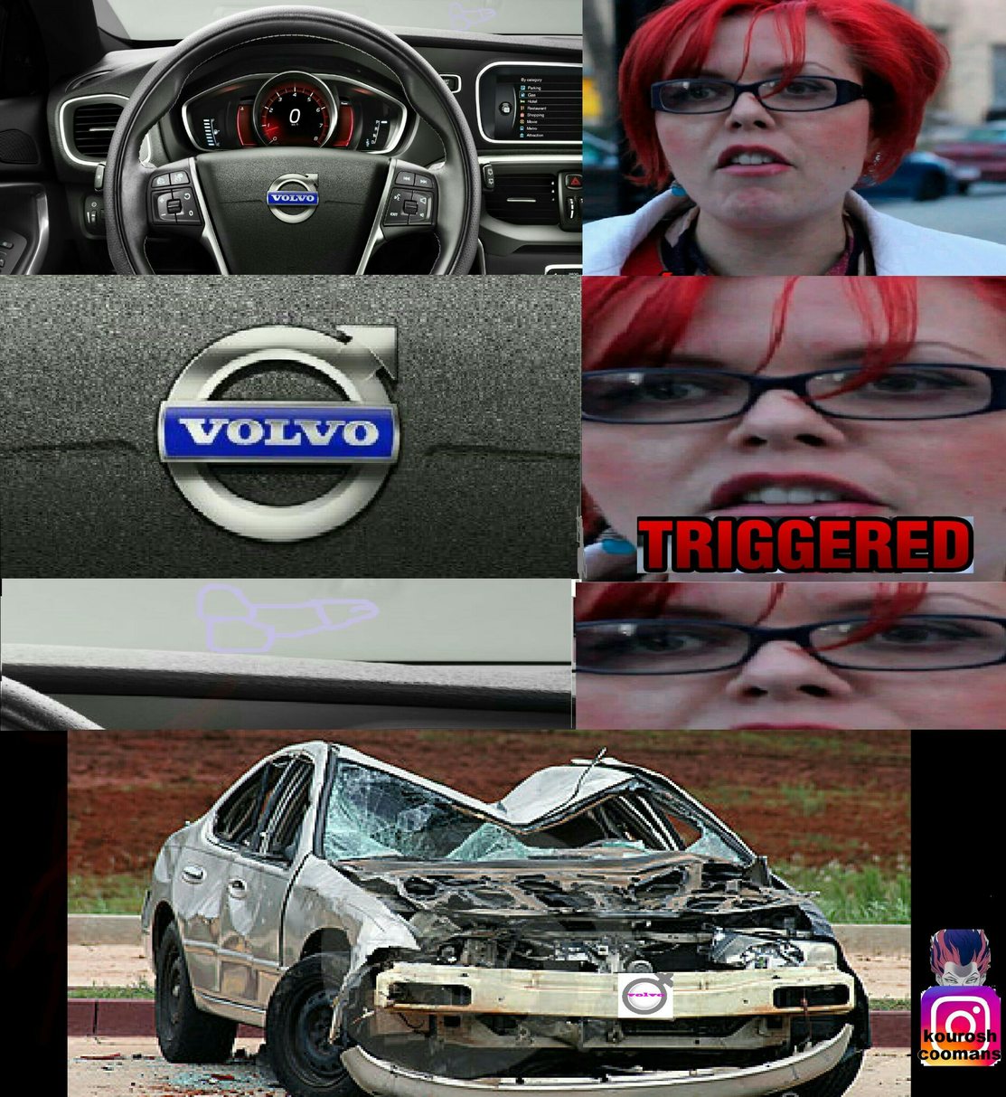 Volvo fue violado - meme