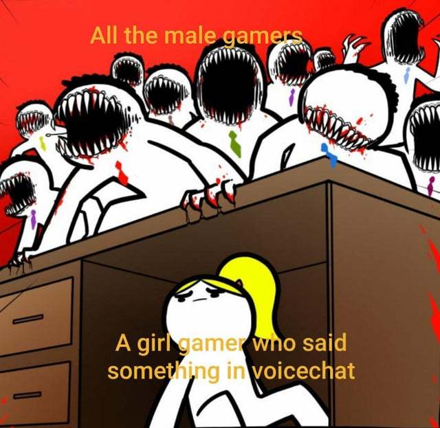 gamer girl meme cartoon