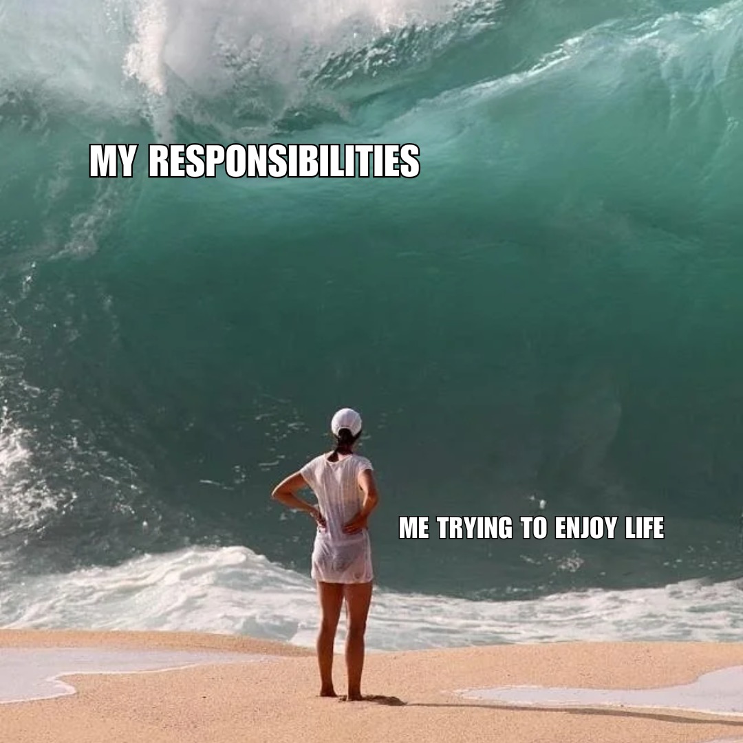 Me vs. My Responsibilities…  - meme