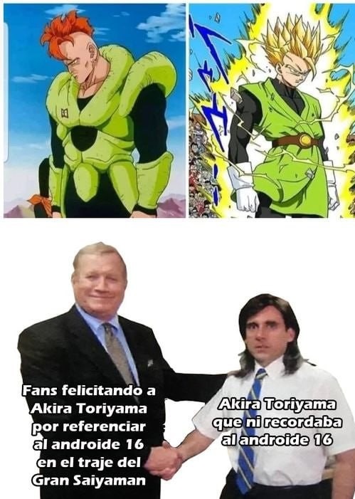 akira toriyama solo hacia cosas sin mucho sentido, pero le salían bien - meme