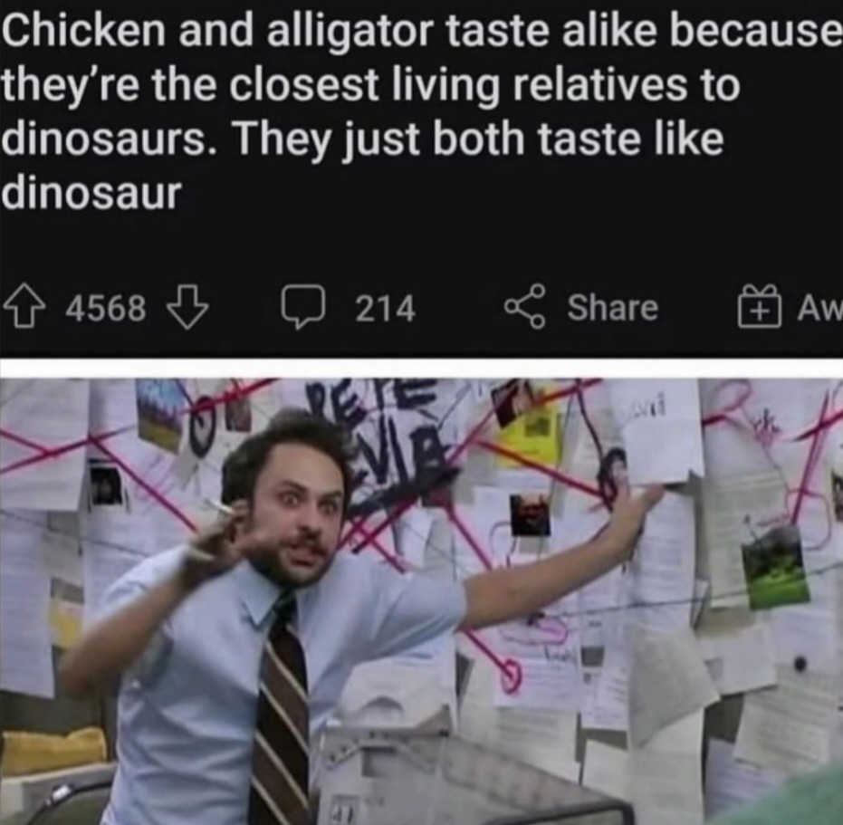 Taste like dinosaur - meme