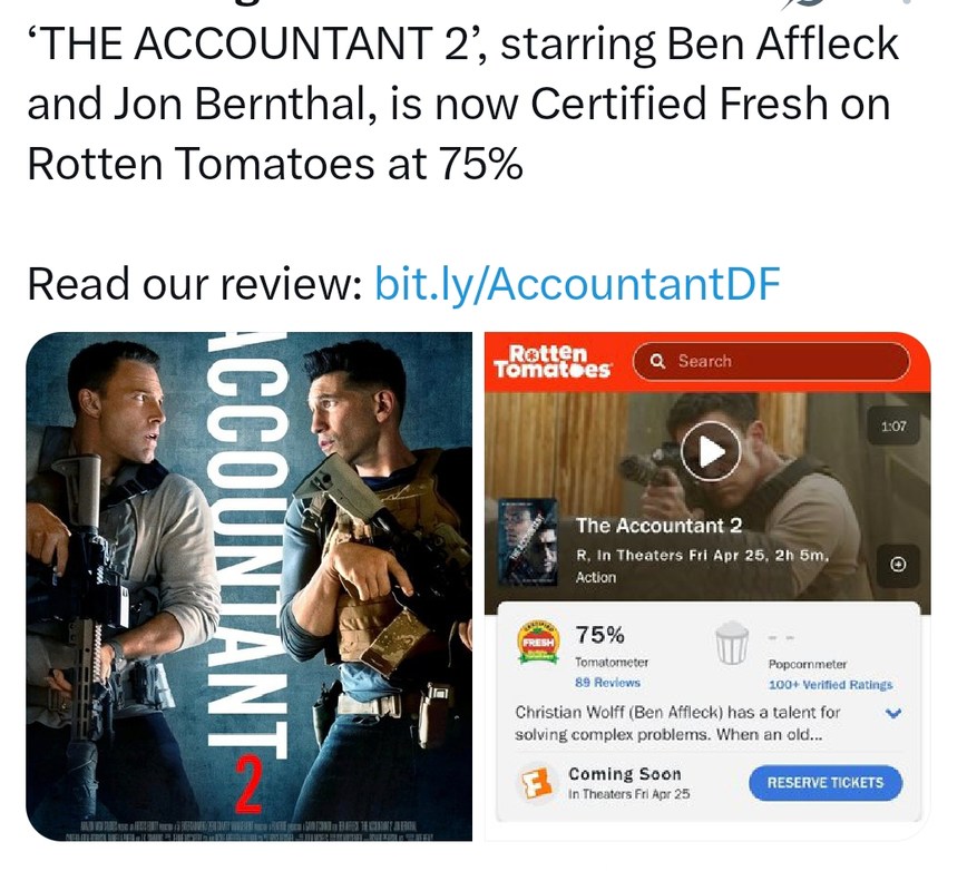 The Accountant 2 is fresh and nobody knows why - meme