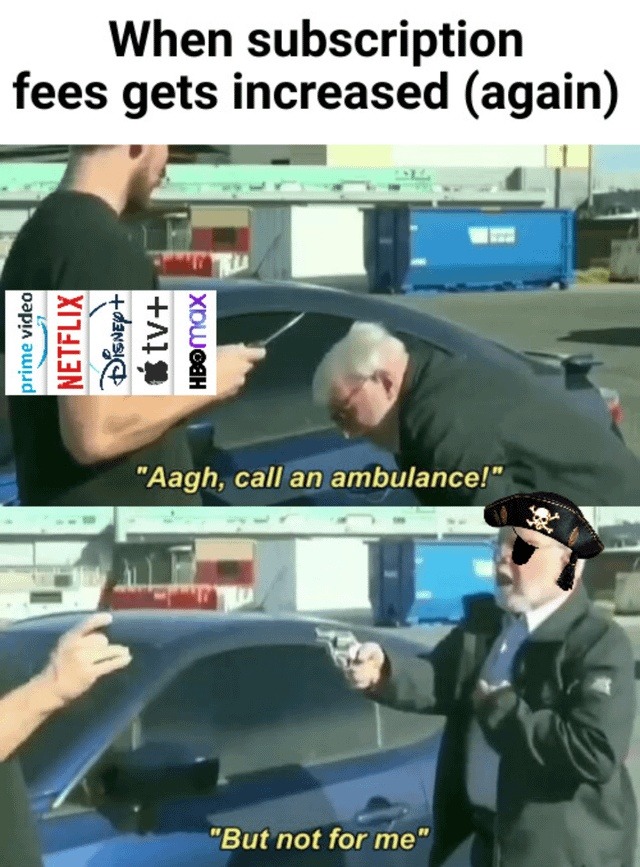 Subscription fee goes up again? Not today, capitalism - meme