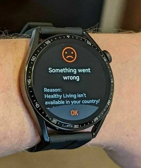 Something went wrong… guess healthy living isn’t available here - meme