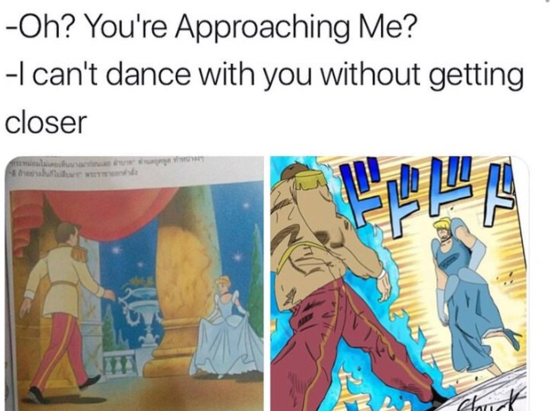Cinderella's bizarre aventure - meme