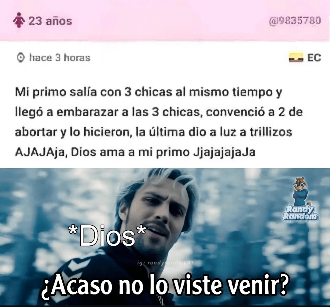 Dios se sabe tus juegos - meme