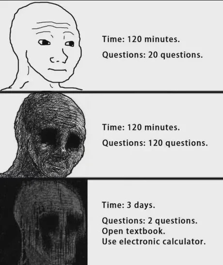 Choose an exam type - meme