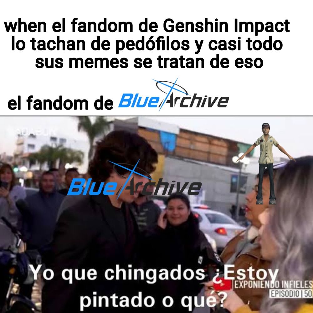 Contexto: el fandom de Blue Archive está repleto de pedos - meme
