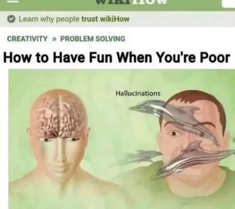 How to have fun when you're poor - meme