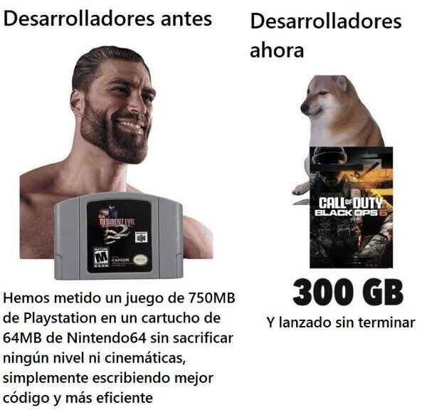 videojuegos antes vs ahora