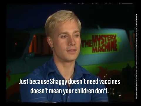 Just because Shaggy doesn't need vaccines doesn't mean your children don't - meme