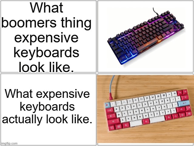 Expensive keyboards - meme