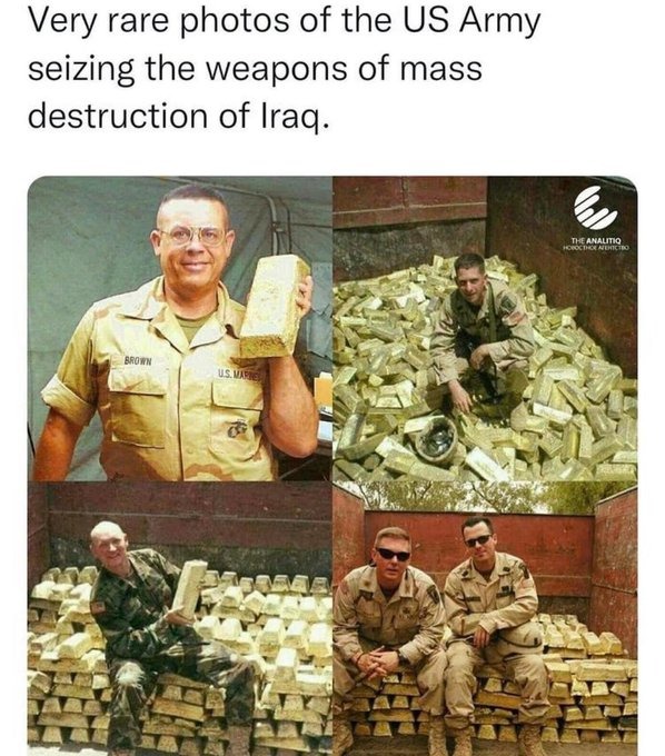 oh so deadly weapons. but to be fair, why hoard all that gold when your people are starving and fucking goats on the hillside - meme