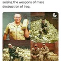 oh so deadly weapons. but to be fair, why hoard all that gold when your people are starving and fucking goats on the hillside