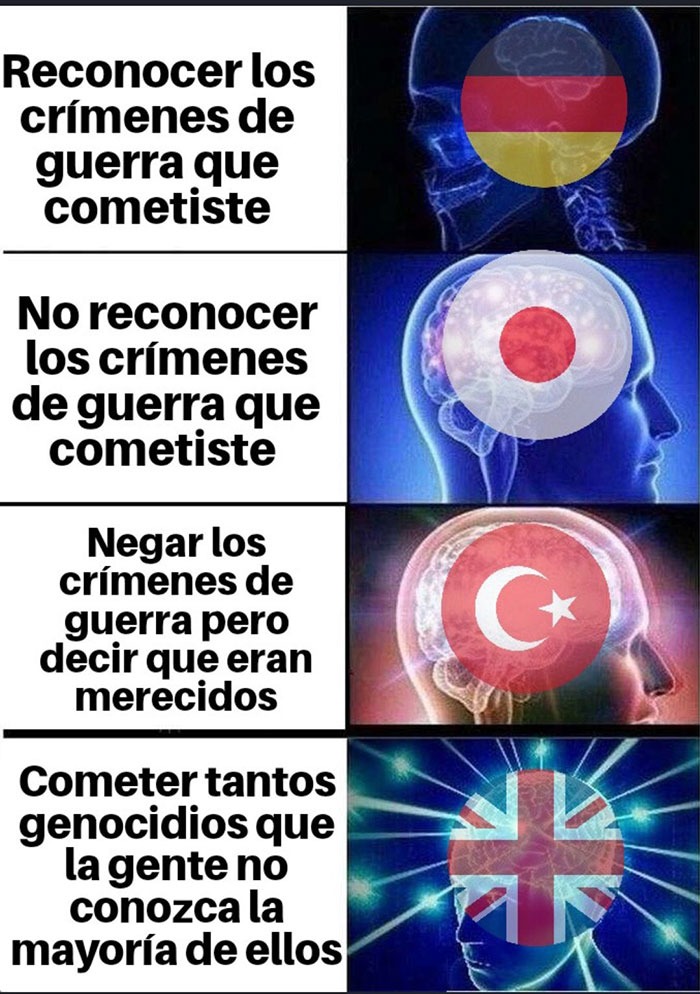 El Imperio británico le sabe a los genocidios - meme