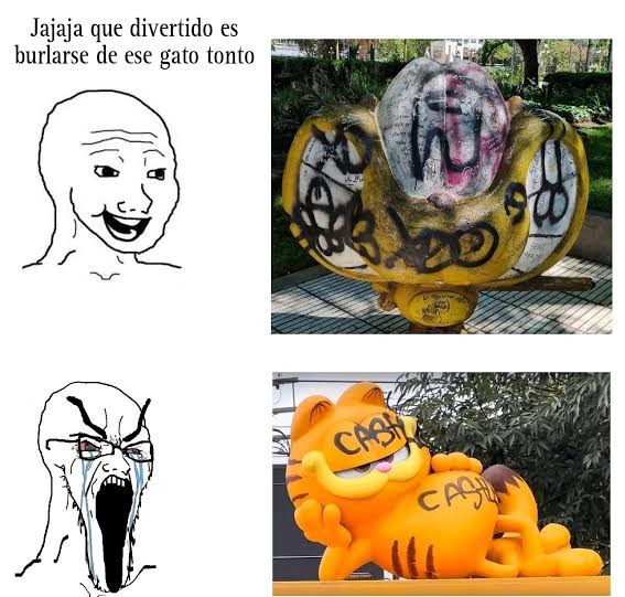 Pobre Garfield - meme