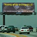 Never drive while texting