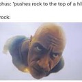 Sisypush pussing the Rock to the top of the mountain