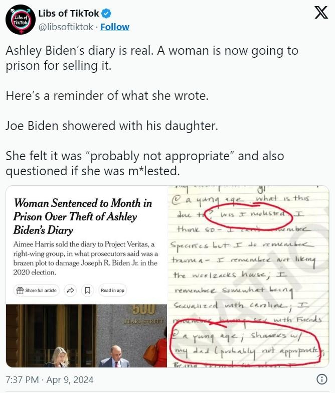 Ashley Biden diary meme news