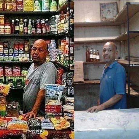Venezuela without and with Maduro - meme
