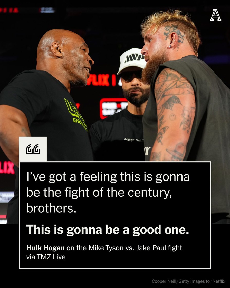 Hulk Hogan about the Mike Tyson Vs Jake Paul boxing match - meme