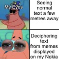 Memedroid looks better on the nokia than on a smartphone