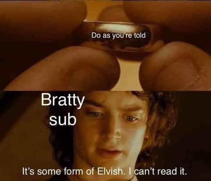 Bratty Sub - meme