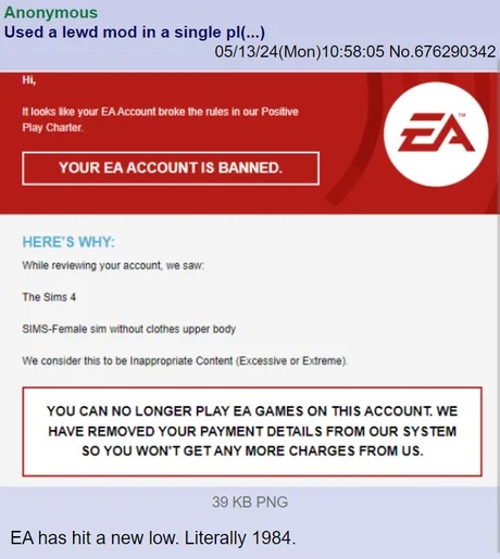 EA account banned - meme